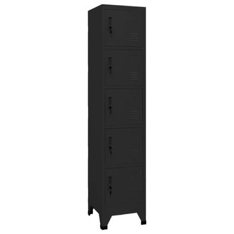 vidaXL Vidaxl - Taquilla De Acero Negro 38x40x180 Cm