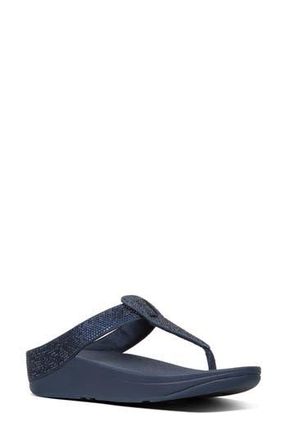 FitFlop Isabelle Toe Post Wedge Sandal in Midnight Navy at Nordstrom Rack, Size 11
