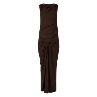 Entire studios Maxi Dresses, female, Brown, Size: M Drape Dress