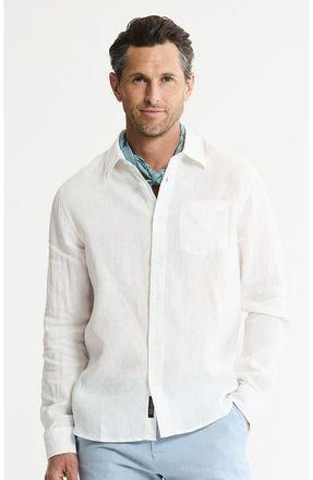 J.A.C.H.S. Linen Button-Down Shirt in White at Nordstrom, Size Xx-Large