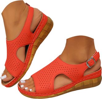 Generic Womens Perforated Slide Sandals Breathable Casual Comfortable Slippers with Holes Adjustable Button Ankle Strap Sandals Memory Foam Slipper for Summer