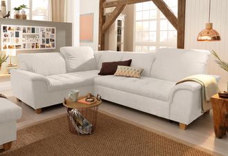 HOME AFFAIRE Ecksofa »Lyla L-Form« wahlweise mit Rückenfunktion und Bettfunktion