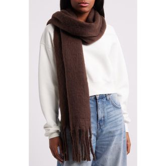 BP. Fringe Blanket Scarf in Brown Coffee at Nordstrom