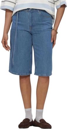Selected Dames, Korte broeken, Blauw, Maat: S Katoen