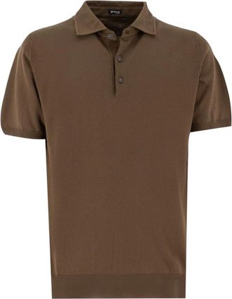 Kiton Veelzijdig Poloshirt voor elke gelegenheid - Heren - Polos - Bruin - M - Katoen - Tops