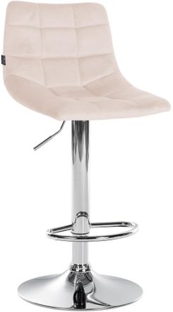Clp Clp - Taburete De Bar Jerry En Terciopelo Beige Cromado