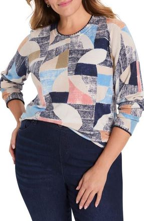 Nic+Zoe Set Sail Sweater in Blue Multi at Nordstrom, Size 2 X