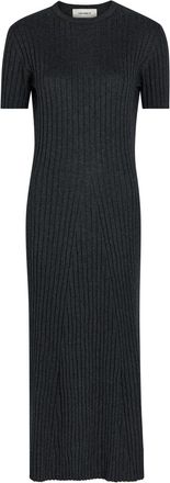 Lisa Yang Isabela Ribbed Cotton and Cashmere-blend Midi Dress - Grey - 2 (UK 12-14 / M-L)