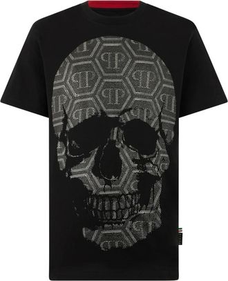Philipp Plein Camiseta Cuello Redondo Ss Skull - Tops - Hombre - Negro - 5XL
