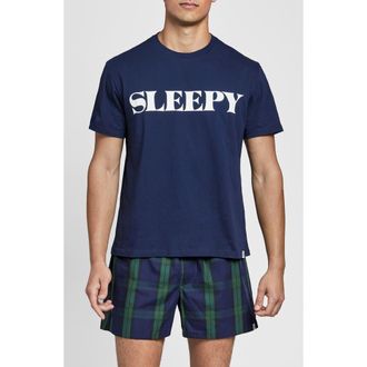 Sleepy Jones Logo T-Shirt in Navy at Nordstrom, Size Xx-Large