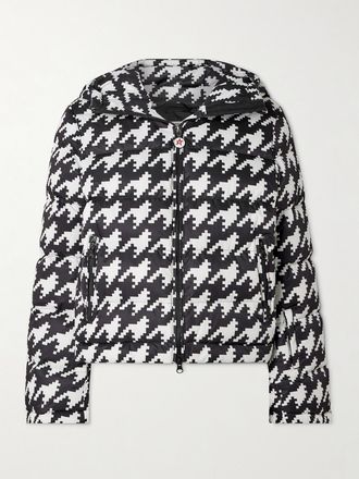 Perfect Moment Piumino Da Sci In Shell Pied-de-poule Trapuntato Polar Flare - Nero