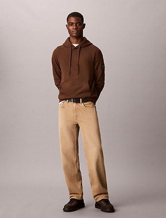 Calvin Klein Sudadera Con Capucha De Felpa De Algod&oacute;n Con Insignia