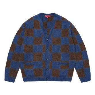SUPREME SS26 Checkerboard Cardigan Blue SUP-SS26-307-BLU