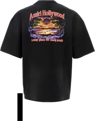 Amiri Mens Black Cotton Oversize T-Shirt Exterior Exterior: T-shirts And Polos
