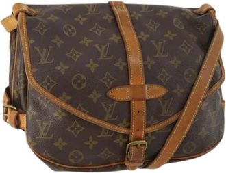 Louis Vuitton Pre-owned Cross Body Bags, female, Brown, Size: ONE SIZE Pre-owned Saumur 30 Shoulder Bag