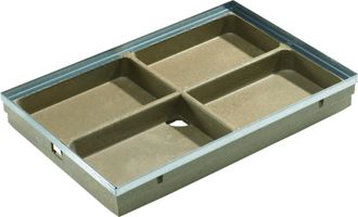 Aco Base Para Felpudo Aco Vario Gris Oscuro 75x50 Cm