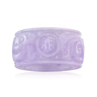 Ross-Simons Lavender Jade Good Fortune Ring