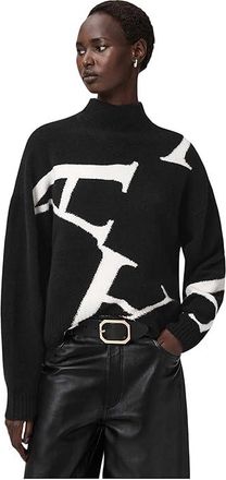 AllSaints A Star Jumper Womens Sweater Black/White : LG, Acrylic/Polyamide/Viscose