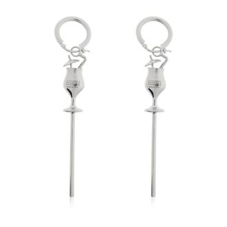 Maison Margiela Earrings, female, Gray, Size: ONE SIZE Single Earring With Pendant