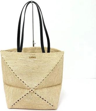 Loewe Tweedehands leren schoudertassen - Dames - Vintage Shopper - Beige - ONE Size - Leer - Vintage