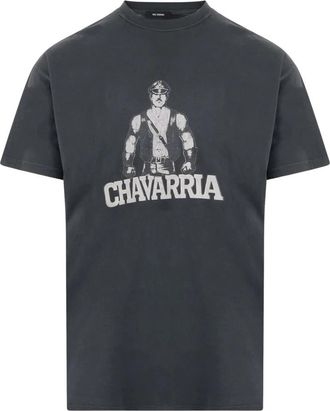 Willy Chavarria Leather Daddy Easy Katoenen T-shirt - Heren - T-shirts - Grijs - L - Katoen - Tops