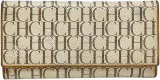Carolina Herrera Pre-owned Canvas Portemonnee - Dames - Vintage Accessoires - Wit - ONE Size - Vintage