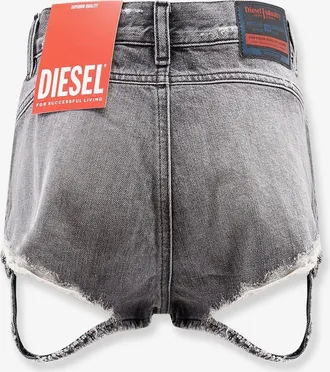 Diesel Womens Denim Shorts Grey Cotton