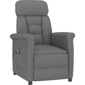 vidaXL Vidaxl - Silla De Masaje Gris Oscuro 70.5 X 96.5 X 95 Cm Poli&eacute;ster