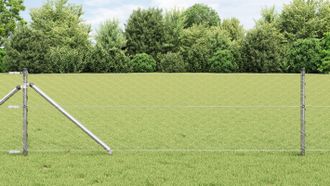 Berkfield Home Hexagon Fence 0.6x10 m Galvanised Steel in Silver
