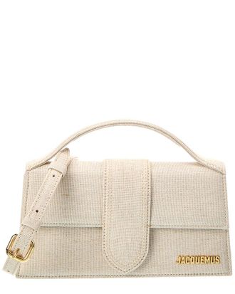 Jacquemus Bambino Large Linen Shoulder Bag