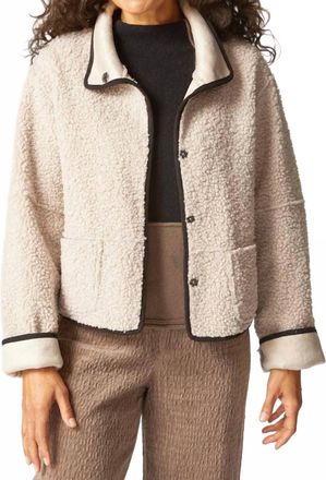 Habitat Reversible Sherpa Faux Suede Jacket In Dove