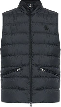 Moncler Treompan Down Vest - Heren - Bodywarmers - Zwart - 2XL - Leer - Jassen