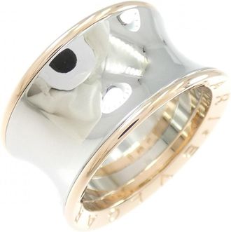 Bulgari B.Zero1 Pink Gold (18K) Stainless Steel Band Ring (Pre-Owned)