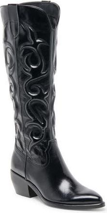 Dolce Vita Mirla Western Boot in Black Leather at Nordstrom Rack, Size 5.5