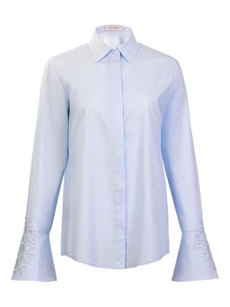 Silvia Tcherassi Neve flared blouse met borduurwerk - Blauw