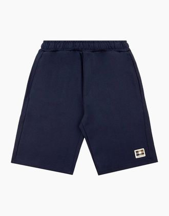 Aquascutum Mens Aquascutum Badge Cotton Shorts Navy 11 - Size: 33/32/32
