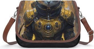 Generic Cat Soldier Small Womens Crossbody Bags Shoulder Handbag with Adjustable Strap for Travel