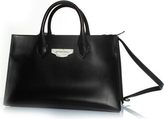 Balenciaga Pre-owned Womens Marble tote bag in black Leather - One Size