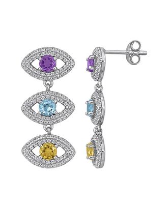 Rina Limor Silver 3.02 ct. tw. Gemstone Earrings