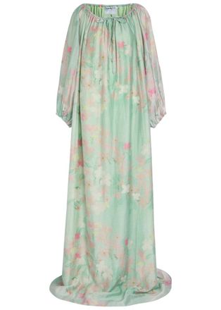 Bernadette Bernadette Ally Floral-print Woven Maxi Dress - Mint - 42 (UK14 / L)