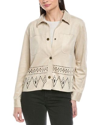 Vince Camuto Collar Eyelet Hem Jacket