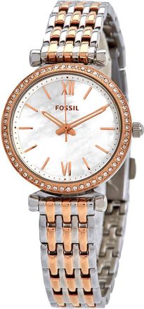 Fossil Carlie Mini Mother of Pearl Dial Two-tone Ladies Watch ES4649