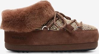 Moon Boot Apr&egrave;s-Ski Pantoffeln aus Wildleder mit Chevronmuster EVX Chalet