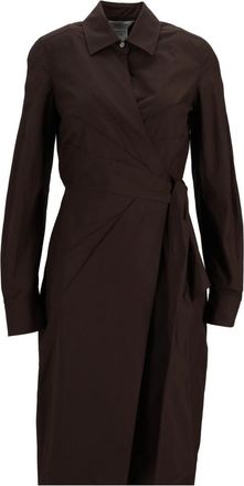 Max Mara Dark Brown Wrap Dress