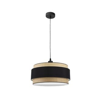 Fabrilamp Fabrilamp - Colgante Kandy 2xe27 Natural/negro Regx50x50 Cm