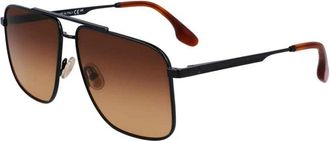Victoria Beckham Sunglasses Square Full Rim, Black Frame And Brown Gradient Lens