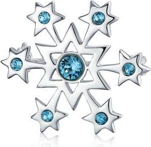 Bling Jewelry Sterling Silver CZ Snowflake Brooch at Nordstrom Rack