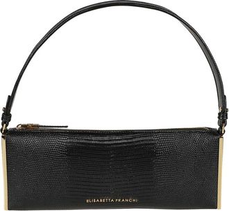 Elisabetta Franchi Bs 15A66E2 Schoudertas - Dames - Schoudertassen - Zwart - ONE Size - Leer - Tassen