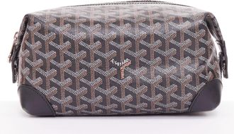 Goyard Boeing 25 Blue Goyardine Canvas Pouch Bag