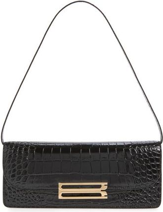 Victoria Beckham Dorian Leather East/West Clutch in Black at Nordstrom